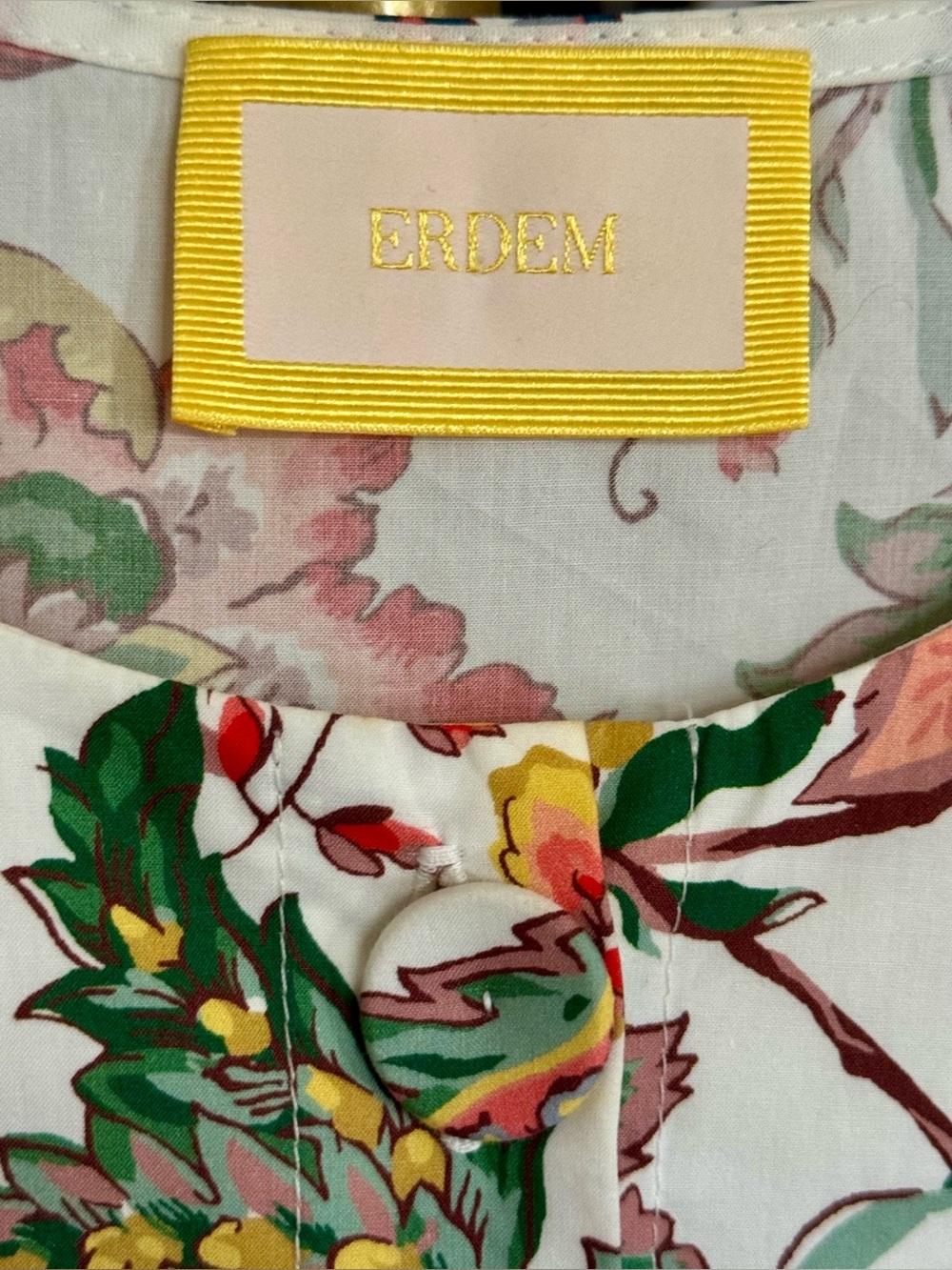 ERDEM Azur Top Liberty Fabrics Floral Vacation Collection Blouse / Size US 4